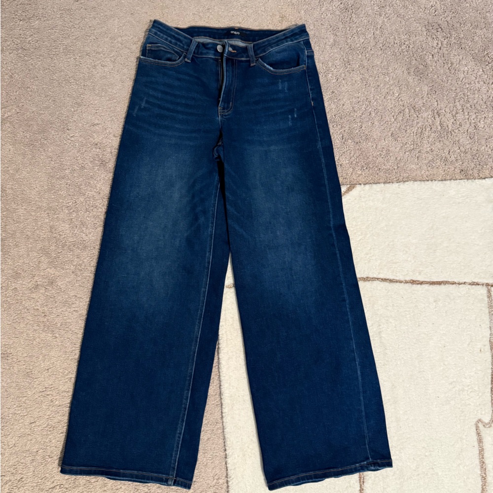 Women's Dark Blue Wide Leg Jeans